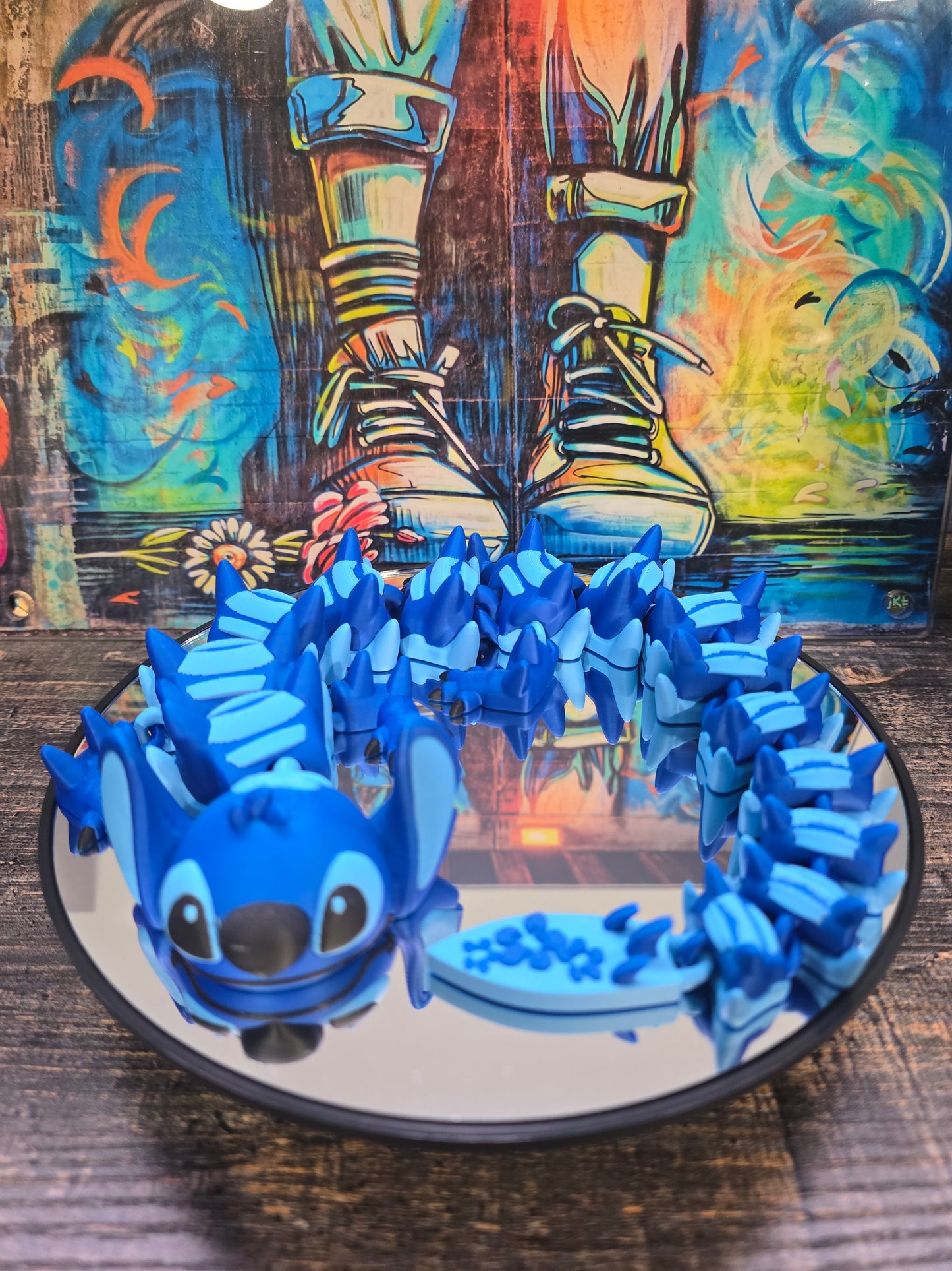 Blue Alien Dragon - over 14 inches in length