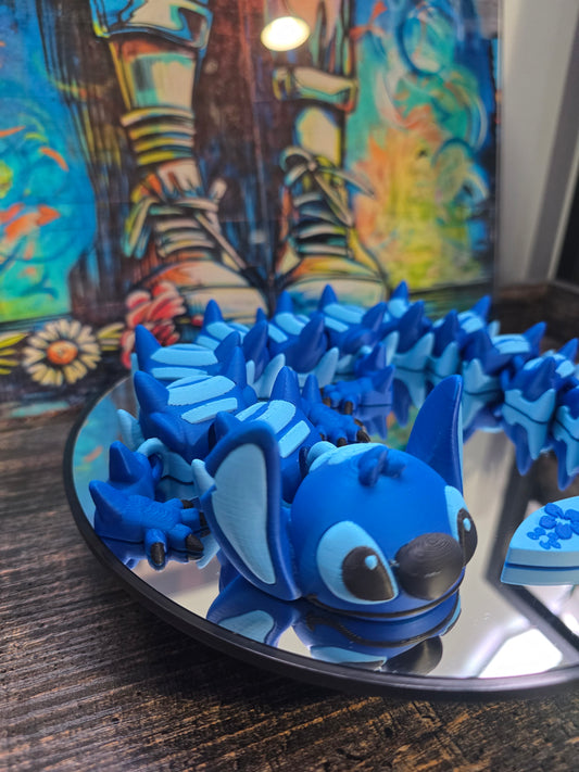 Blue Alien Dragon - over 14 inches in length