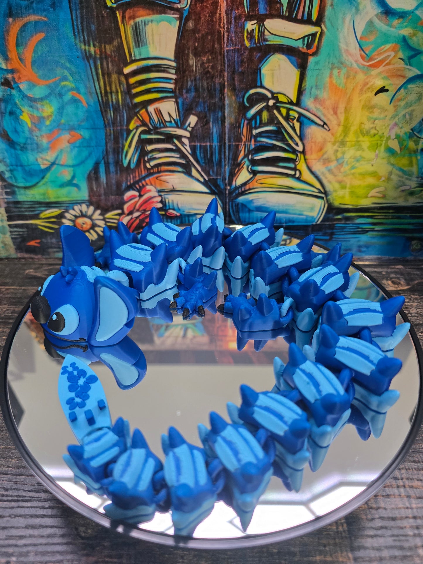 Blue Alien Dragon - over 14 inches in length