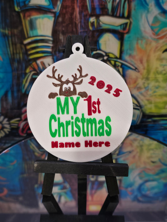 Christmas Ornament- My First Christmas - CUSTOMIZE NAME