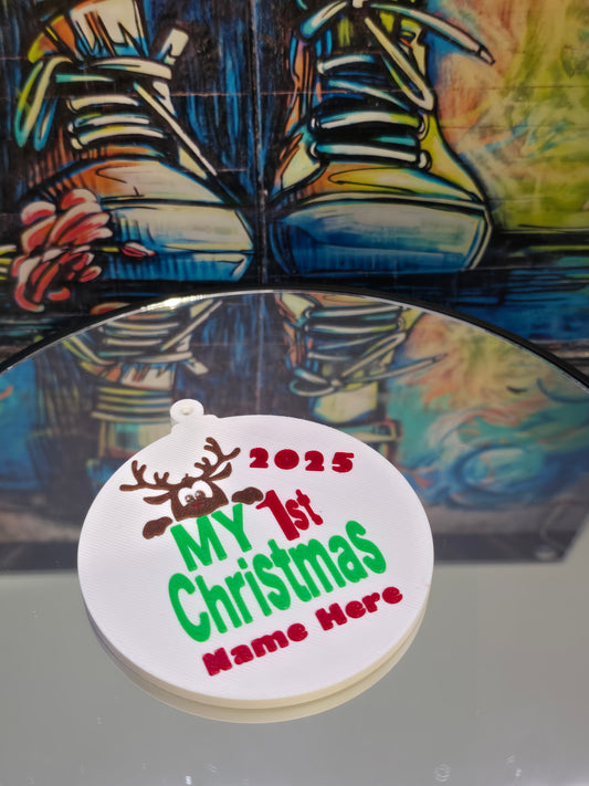 Christmas Ornament- My First Christmas - CUSTOMIZE NAME