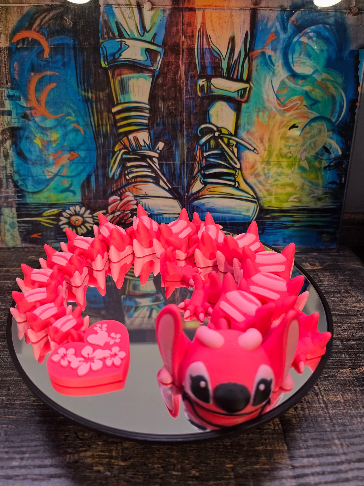 Pink Alien Dragon - over 14 inches in length