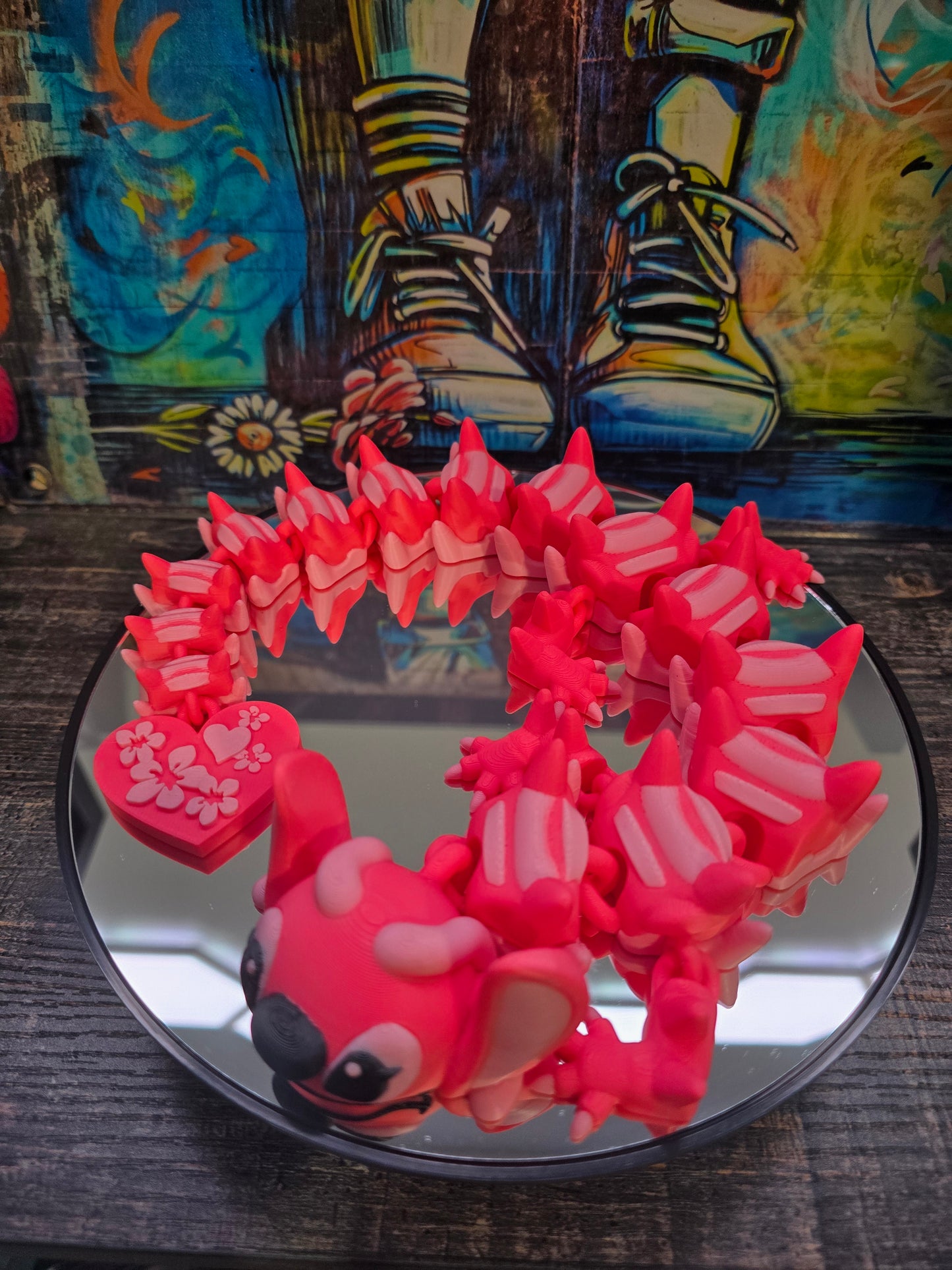 Pink Alien Dragon - over 14 inches in length