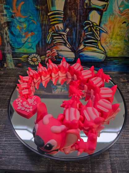 Pink Alien Dragon - over 14 inches in length