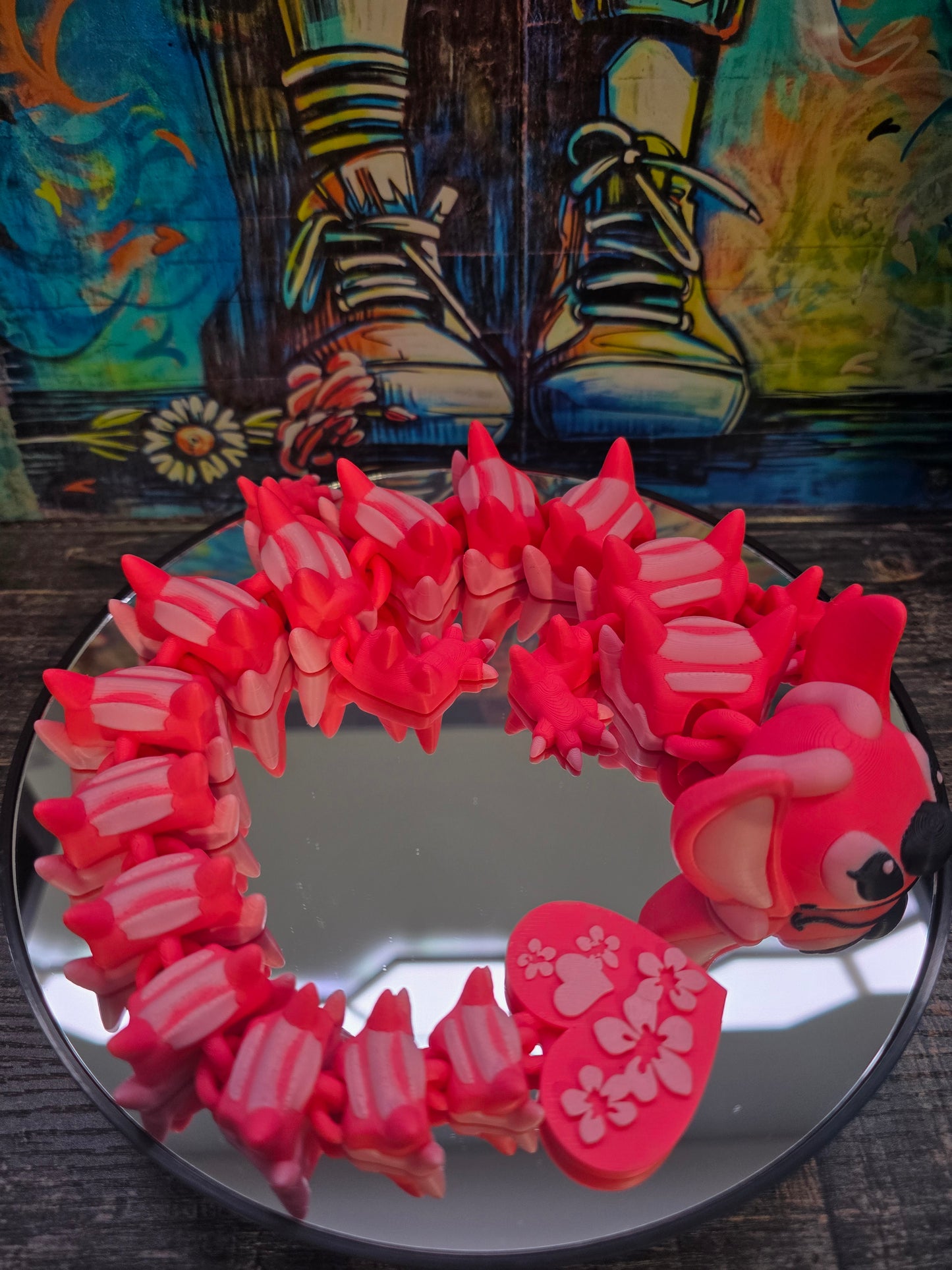 Pink Alien Dragon - over 14 inches in length