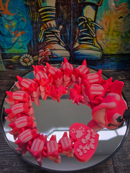 Pink Alien Dragon - over 14 inches in length