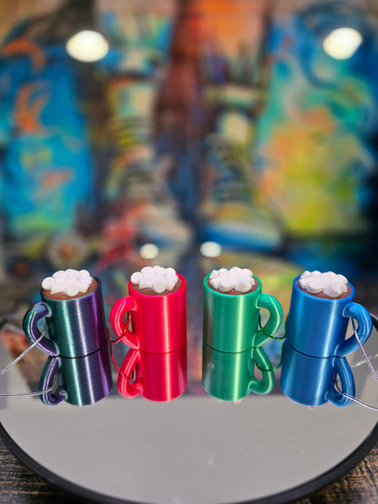 Christmas Ornaments -  Cocoa Cup with Marshmallows