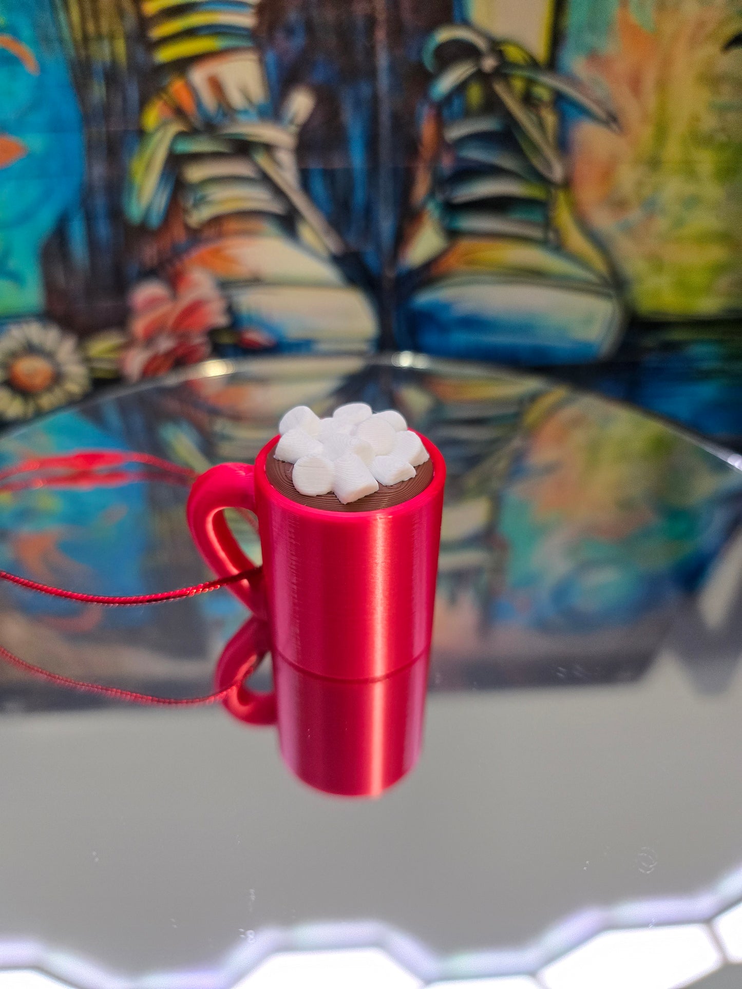 Christmas Ornaments -  Cocoa Cup with Marshmallows