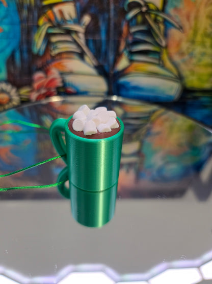 Christmas Ornaments -  Cocoa Cup with Marshmallows